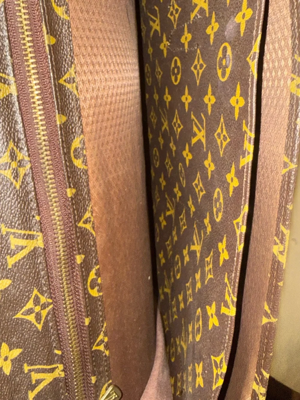 Louis Vuitton Brown Monogram Canvas Briefcase with Gold Hardware